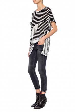 T-shirt with a striped pattern, zdjęcie 2 T-shirt with a striped pattern od Diesel